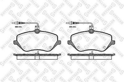 Stellox 1112 004L-SX комплект тормозных колодок, дисковый тормоз на PEUGEOT 407 SW (6E_)