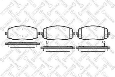Stellox 1144 002-SX комплект тормозных колодок, дисковый тормоз на HYUNDAI i10 (PA)