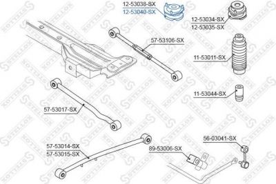 Stellox 12-53040-SX опора стойки амортизатора на KIA SHUMA II (FB)