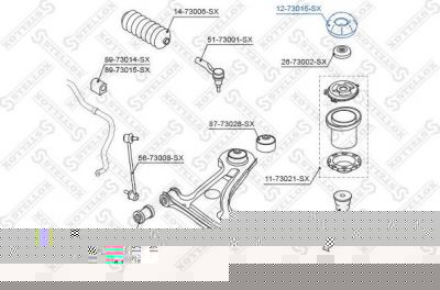 Stellox 12-73015-SX опора стойки амортизатора на CHEVROLET LACETTI (J200)