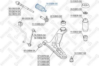 Stellox 14-53006-SX пыльник, рулевое управление на KIA RIO универсал (DC)