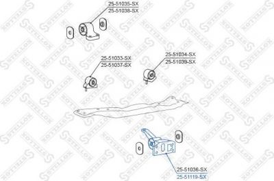 Stellox 25-51119-SX подвеска, двигатель на HYUNDAI LANTRA II Wagon (J-2)
