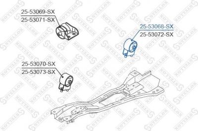 Stellox 25-53068-SX подвеска, двигатель на KIA RIO универсал (DC)
