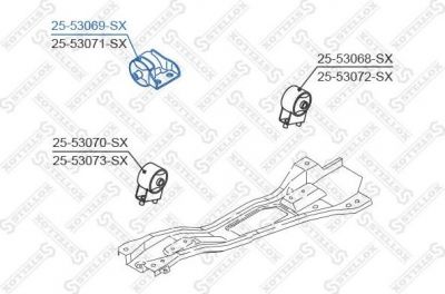 Stellox 25-53069-SX подвеска, двигатель на KIA RIO универсал (DC)