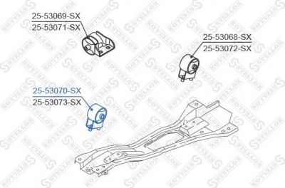 Stellox 25-53070-SX подвеска, двигатель на KIA RIO универсал (DC)