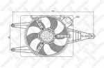 Stellox 29-99079-SX вентилятор, охлаждение двигателя на OPEL VECTRA B (36_)