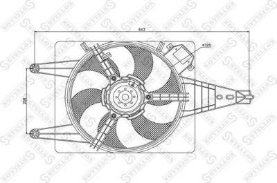 Stellox 29-99079-SX вентилятор, охлаждение двигателя на OPEL VECTRA B (36_)