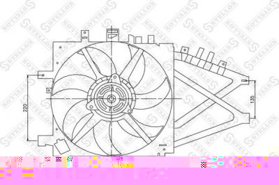 Stellox 29-99122-SX вентилятор, охлаждение двигателя на OPEL CORSA C фургон (F08, W5L)