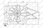 Stellox 29-99309-SX вентилятор, охлаждение двигателя на OPEL ASTRA G универсал (F35_)