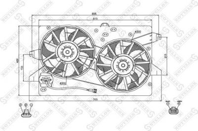 Stellox 29-99364-SX вентилятор, охлаждение двигателя на FORD MONDEO III седан (B4Y)