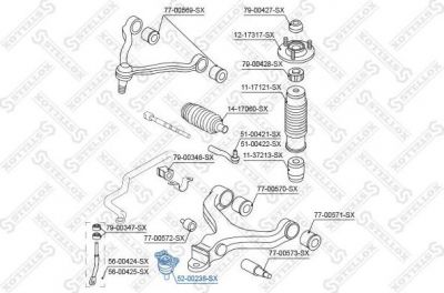 Stellox 52-00238-SX несущий / направляющий шарнир на SSANGYONG KYRON