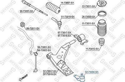 Stellox 52-73004-SX несущий / направляющий шарнир на CHEVROLET EPICA (KL1_)