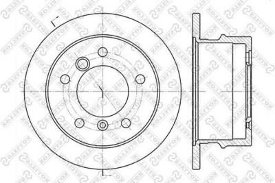 Stellox 6020-3337-SX тормозной диск на VW LT 28-46 II c бортовой платформой/ходовая часть (2DC, 2DF, 2