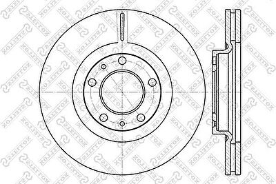 Stellox 6020-3723V-SX тормозной диск на PEUGEOT 407 SW (6E_)