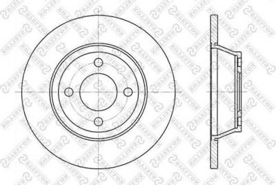 Stellox 6020-4741-SX тормозной диск на AUDI 80 Avant (8C, B4)
