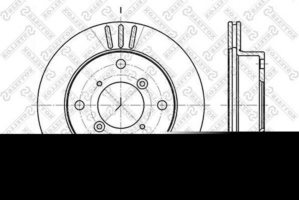 Stellox 6020-5205V-SX тормозной диск на SUZUKI SWIFT II седан (AH, AJ)