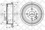 Stellox 6025-9905-SX тормозной барабан на OPEL ASCONA C Наклонная задняя часть (84_, 89_)