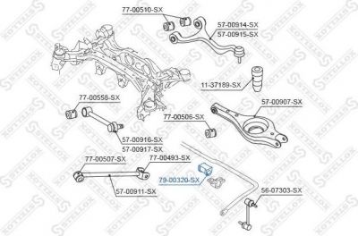 Stellox 79-00320-SX опора, стабилизатор на HYUNDAI SANTA FE II (CM)