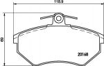 TEXTAR Колодки передние VW B3/B2/G2 16V/CHERY TYGGO (357698151E, 2016801)