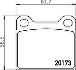 Textar 2017301 комплект тормозных колодок, дисковый тормоз на OPEL MONZA A (22_)