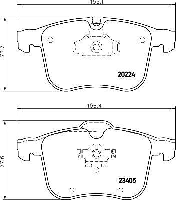 Textar 2022401 комплект тормозных колодок, дисковый тормоз на OPEL VECTRA C