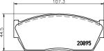Textar 2089501 комплект тормозных колодок, дисковый тормоз на HONDA CIVIC III Hatchback (AL, AJ, AG, AH)
