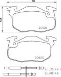 Textar 2090604 комплект тормозных колодок, дисковый тормоз на PEUGEOT 306 (7B, N3, N5)