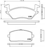 Textar 2139101 комплект тормозных колодок, дисковый тормоз на TOYOTA STARLET универсал (KP6_)