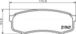 TEXTAR Колодки задние TOYOTA/LEXUS/MITSUBISHI (446660010, 2194701)