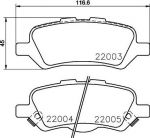 Textar 2200301 комплект тормозных колодок, дисковый тормоз на TOYOTA VENZA (GGV1_, AGV1_)