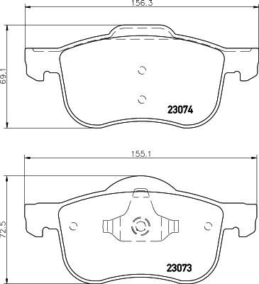 TEXTAR Колодки передние VOLVO S60/S80/V70 (8634921, 2307303)