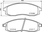 Textar 2308601 комплект тормозных колодок, дисковый тормоз на NISSAN CEFIRO седан
