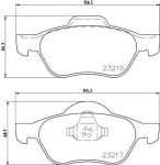 Textar 2321502 комплект тормозных колодок, дисковый тормоз на RENAULT LAGUNA III (BT0/1)