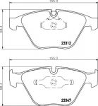 Textar 2331281 комплект тормозных колодок, дисковый тормоз на 3 (E90)