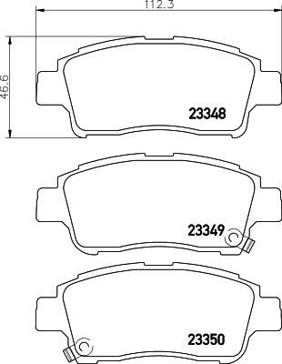 TEXTAR Колодки передние TOYOTA YARIS (2334803)
