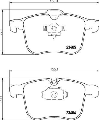 TEXTAR * Колодки торм.пер. Opel Vectra C, Saab 9-3 (2340404)