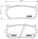 TEXTAR Колодки задние KIA Shuma/Carens/Spectra (0K2FC2628Z, 2345501)