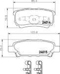 TEXTAR Колодки задние MITSUBISHI LANCER 9/10 (MN116929, 2401401)