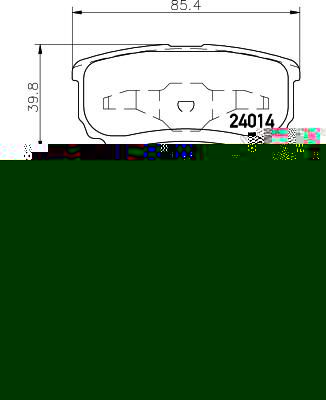 TEXTAR Колодки задние MITSUBISHI LANCER 9/10 (MN116929, 2401401)
