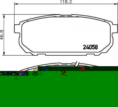 TEXTAR Колодки задние KIA SORENTO 2.4-3.5 02-> (2405801)