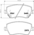 TEXTAR Колодки торм. NISSAN MICRA K13 10> передние (2440301)
