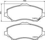 TEXTAR Колодки передние CHRYSLER Voyager IV/DODGE Journey all 07-> (2460401)