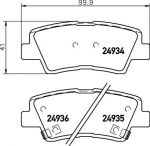 TEXTAR Колодки задние HYUNDAI Solaris HATCHBACK/Sonata 08->/KIA Soul (2493401)