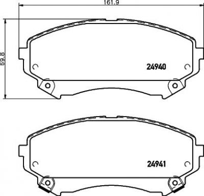TEXTAR Колодки передние CADILLAC CTS 2008-> (25814702, 2494001)