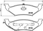 Textar 2510801 комплект тормозных колодок, дисковый тормоз на DODGE CARAVAN