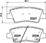 TEXTAR Колодки задние HYUNDAI Solaris HATCHBACK/Sonata 08->/KIA Soul (2533701)