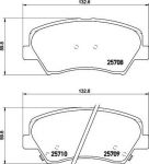 Textar 2570801 комплект тормозных колодок, дисковый тормоз на HYUNDAI i30 (GD)