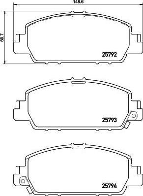 Textar 2579201 комплект тормозных колодок, дисковый тормоз на HONDA HR-V (RU)
