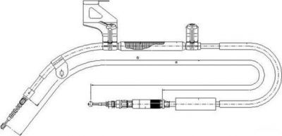 Textar 44006300 трос, стояночная тормозная система на AUDI A6 Avant (4B5, C5)