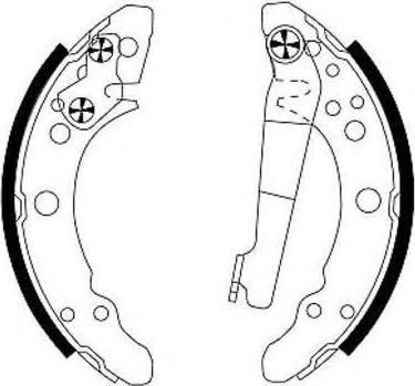 TEXTAR Колодки барабанные VW G2/B2 Polo/Classic (867698525, 91018200)